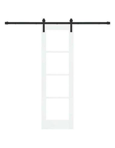Porta scorrevole ORKDAL Bianco e Nero 61 x 198,5 cm