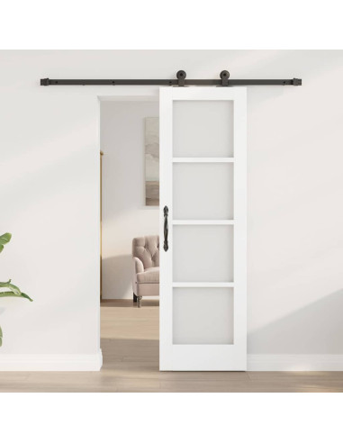 Porta scorrevole ORKDAL Bianco e Nero 61 x 198,5 cm