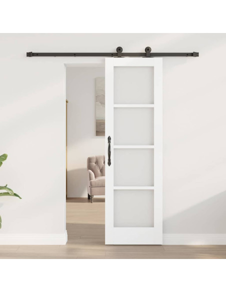Porta scorrevole ORKDAL Bianco e Nero 61 x 198,5 cm
