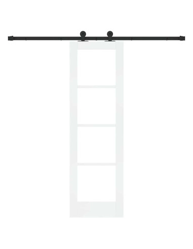 Porta scorrevole ORKDAL Bianco e Nero 61 x 198,5 cm