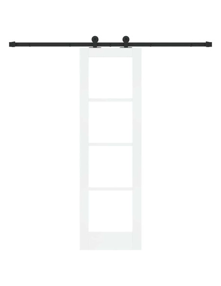 Porta scorrevole ORKDAL Bianco e Nero 61 x 198,5 cm