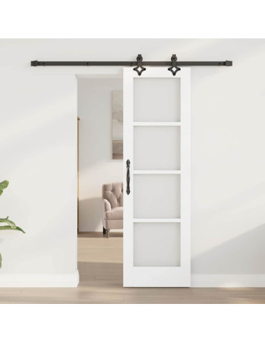 Porta scorrevole ORKDAL Bianco e Nero 61 x 198,5 cm