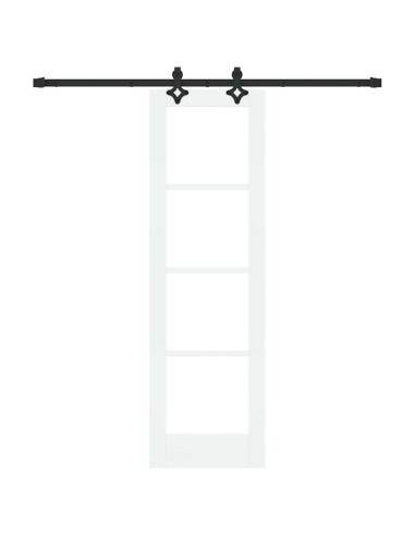 Porta scorrevole ORKDAL Bianco e Nero 61 x 198,5 cm