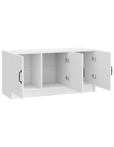 Mobile TV Bianco Lucido 99 x 34,5 x 47 cm Legno ingegnerizzato