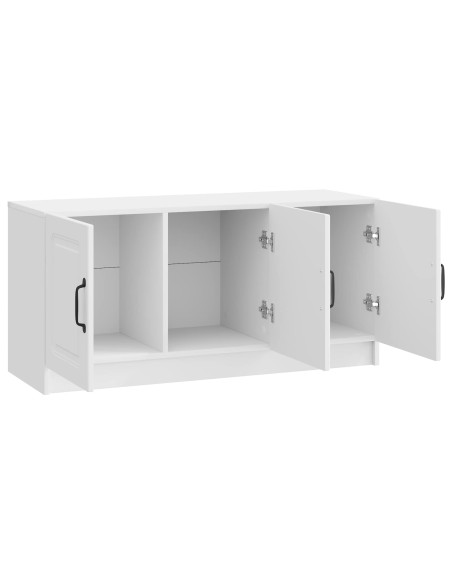 Mobile TV Bianco Lucido 99 x 34,5 x 47 cm Legno ingegnerizzato