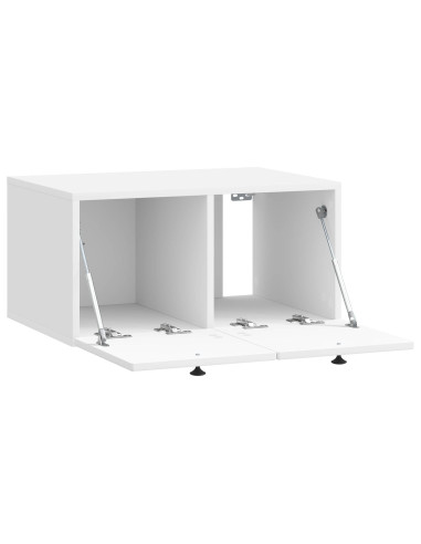 Mobile Porta TV da Muro Bianco Lucido 59,5 x 41 x 30 cm