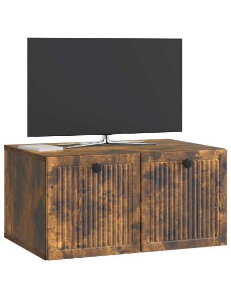 Mobile Porta TV da Muro Rovere Fumo 59,5 x 41 x 30 cm