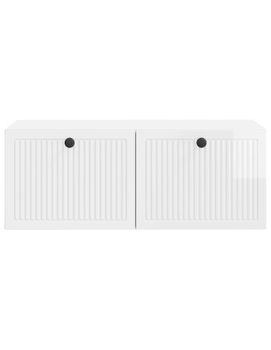 Mobile Porta TV da Muro Bianco Lucido 78,5 x 41 x 30 cm