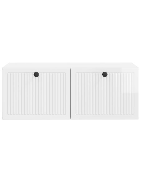 Mobile Porta TV da Muro Bianco Lucido 78,5 x 41 x 30 cm