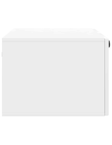 Mobile Porta TV da Muro Bianco Lucido 78,5 x 41 x 30 cm