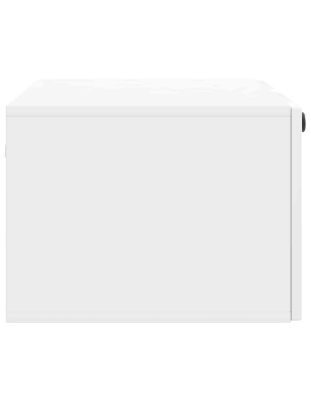 Mobile Porta TV da Muro Bianco Lucido 78,5 x 41 x 30 cm