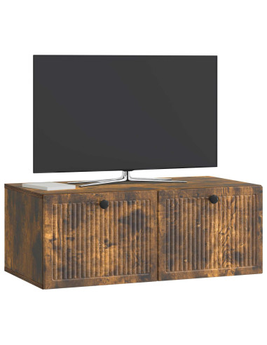 Mobile Porta TV da Muro Rovere Fumo 78,5 x 41 x 30 cm