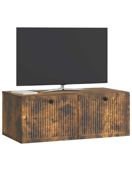Mobile Porta TV da Muro Rovere Fumo 78,5 x 41 x 30 cm