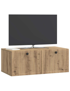 Mobile Porta TV da Muro Rovere Artigianale 78,5 x 41 x 30 cm 2
