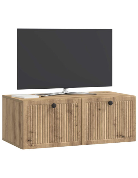 Mobile Porta TV da Muro Rovere Artigianale 78,5 x 41 x 30 cm