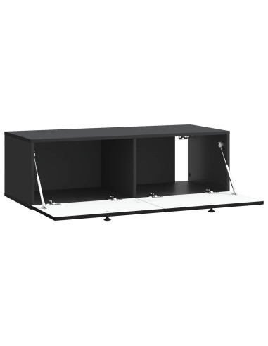 Mobile Porta TV da Muro Montaggio a parete Nero 98 x 41 x 30 cm
