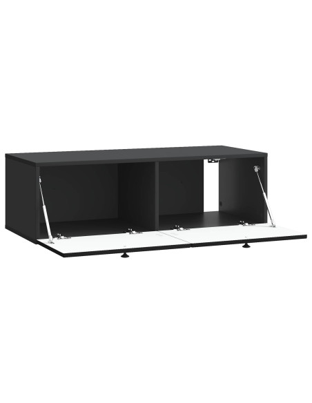 Mobile Porta TV da Muro Montaggio a parete Nero 98 x 41 x 30 cm