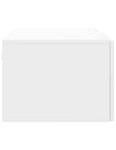 Mobile Porta TV da Muro Bianco Lucido 98 x 41 x 30 cm