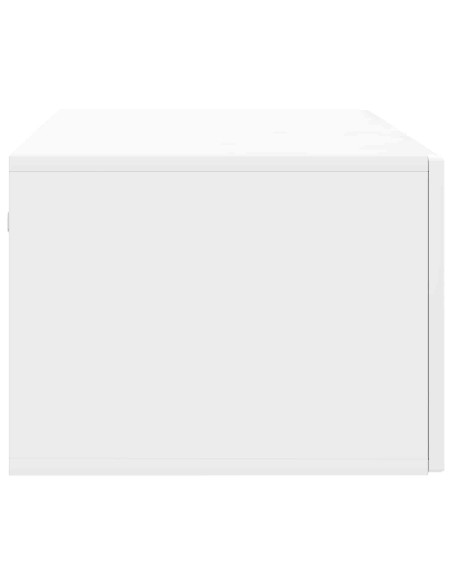 Mobile Porta TV da Muro Bianco Lucido 98 x 41 x 30 cm