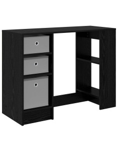 Scrivania Rovere Nero 100 x 40 x 75 cm Legno multistrato 2