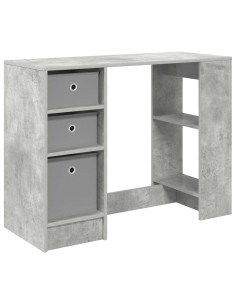 Scrivania Grigio cemento 100 x 40 x 75 cm Legno multistrato 2