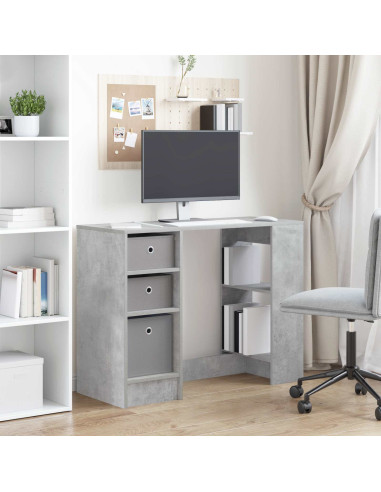 Scrivania Grigio cemento 100 x 40 x 75 cm Legno multistrato