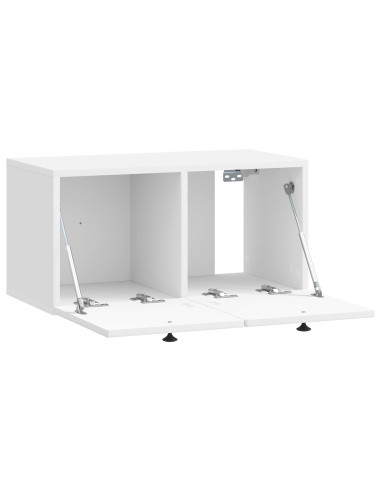 Mobile Porta TV da Muro Bianco Lucido 59,5 x 31 x 30 cm