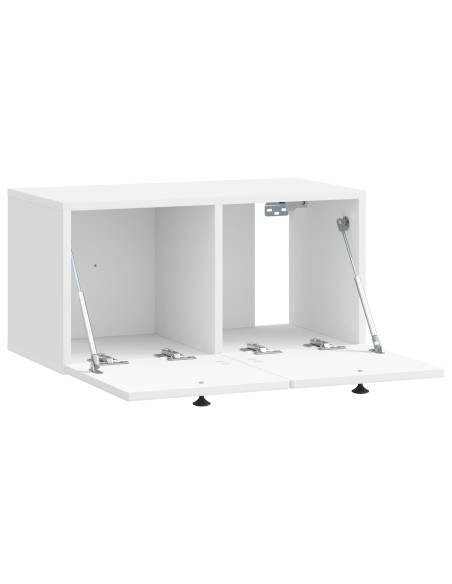 Mobile Porta TV da Muro Bianco Lucido 59,5 x 31 x 30 cm