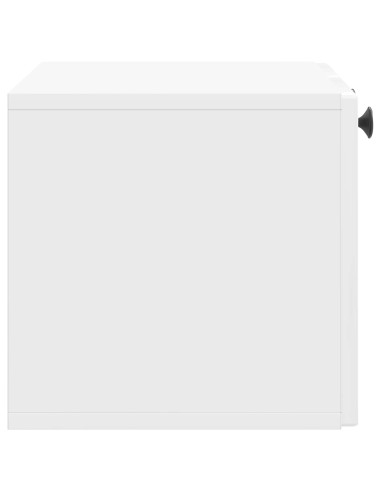 Mobile Porta TV da Muro Bianco Lucido 59,5 x 31 x 30 cm