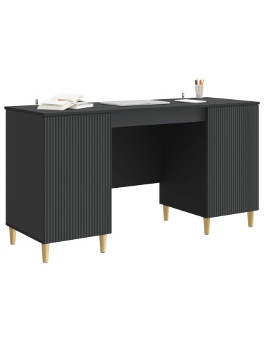 Scrivania Nero 142,5 x 50 x 75 cm Legno ingegnerizzato