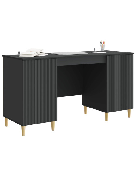 Scrivania Nero 142,5 x 50 x 75 cm Legno ingegnerizzato