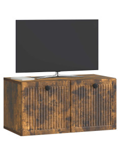 Mobile Porta TV da Muro Rovere Fumo 59,5 x 31 x 30 cm 2
