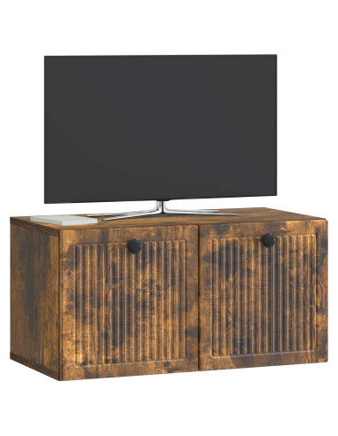 Mobile Porta TV da Muro Rovere Fumo 59,5 x 31 x 30 cm