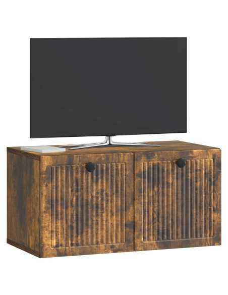 Mobile Porta TV da Muro Rovere Fumo 59,5 x 31 x 30 cm