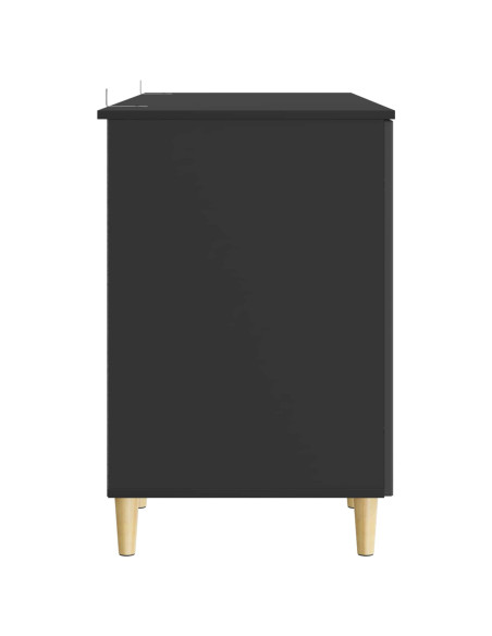 Scrivania Nero 142,5 x 50 x 75 cm Legno ingegnerizzato