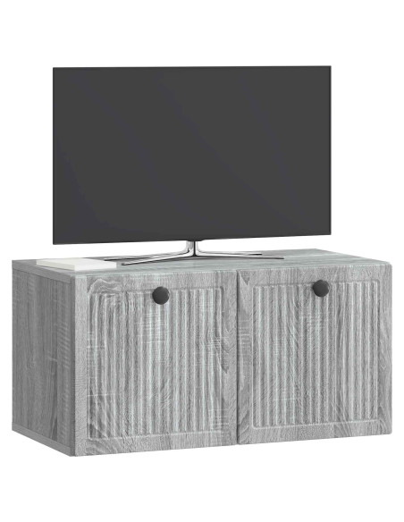 Mobile Porta TV da Muro Grigio Sonoma 59,5 x 31 x 30 cm