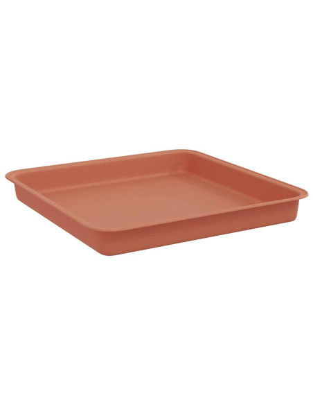 Vassoio Quadrato per Fiori 6 pcs Rosso Mattone 18 x 18 x 2 cm