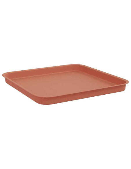 Vassoio Quadrato per Fiori 6 pcs Rosso Mattone 32 x 32 x 2,5 cm
