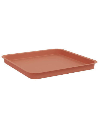 Vassoio Quadrato per Fiori 6 pcs Rosso Mattone 36 x 36 x 2.5 cm