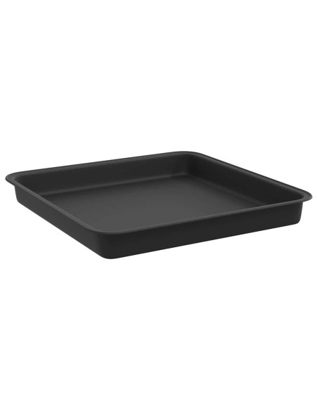 Vassoio Quadrato per Fiori 6 pcs Nero 18 x 18 x 2 cm Plastica