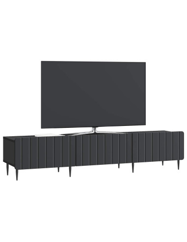 Mobile TV Nero 147 x 34,5 x 32 cm Legno ingegnerizzato
