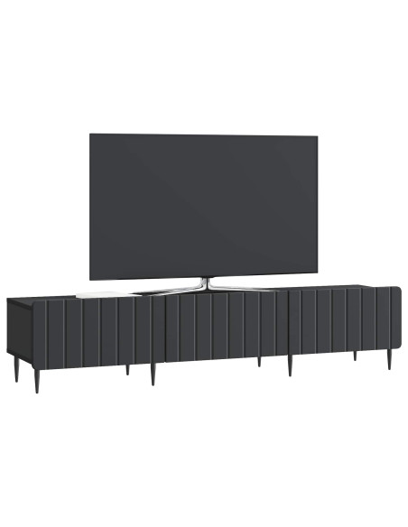 Mobile TV Nero 147 x 34,5 x 32 cm Legno ingegnerizzato