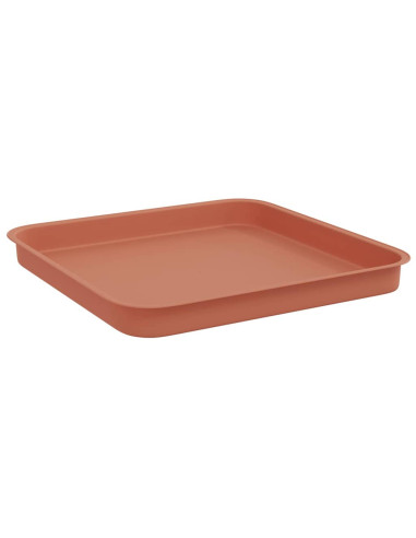 Vassoio Quadrato per Fiori 24 pcs Rosso Mattone 21 x 21 x 2 cm
