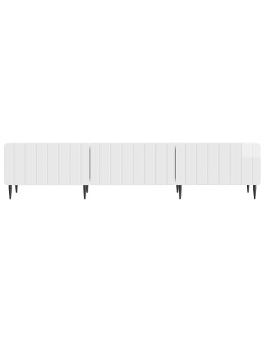 Mobile TV Bianco Lucido 147 x 34,5 x 32 cm Legno ingegnerizzato