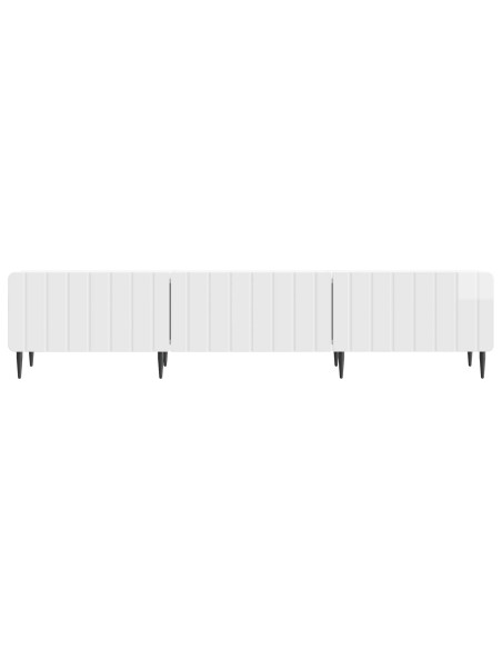 Mobile TV Bianco Lucido 147 x 34,5 x 32 cm Legno ingegnerizzato
