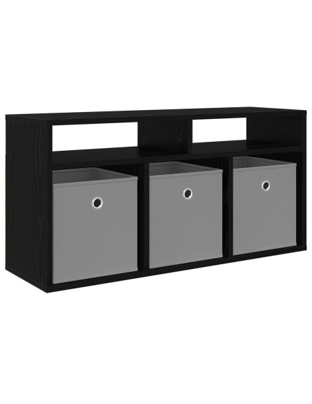 Lowboard con cassetto Rovere Nero 87 x 27,5 x 43 cm