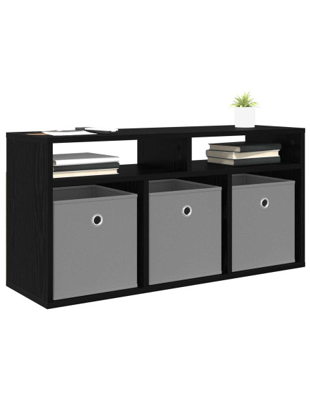 Lowboard con cassetto Rovere Nero 87 x 27,5 x 43 cm
