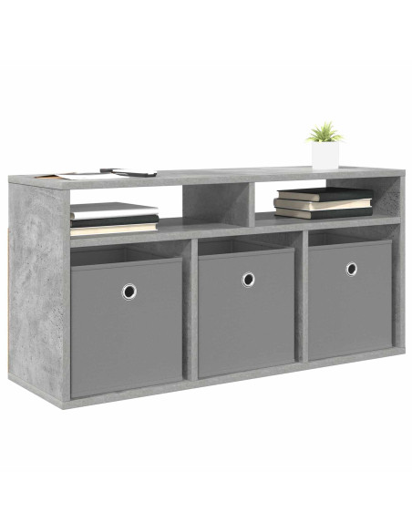 Lowboard con cassetto Grigio cemento 87 x 27,5 x 43 cm