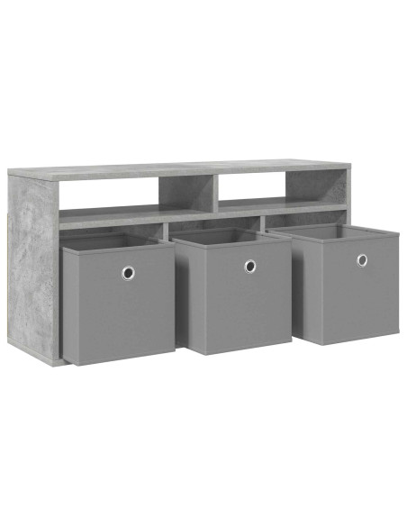 Lowboard con cassetto Grigio cemento 87 x 27,5 x 43 cm
