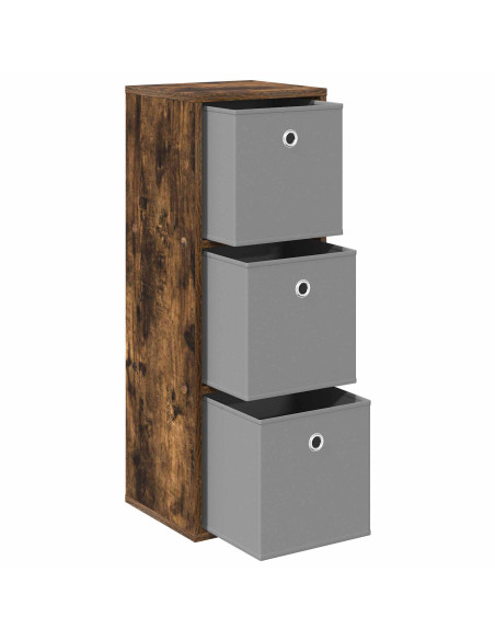 Credenza con cassetto Rovere fumé 30,5 x 27 x 84,5 cm